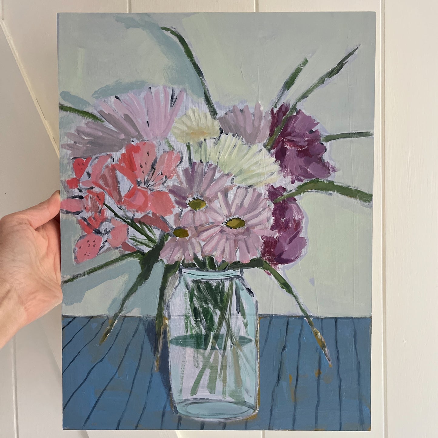 Bouquet no 21, original still life painting by Maggie Stickney