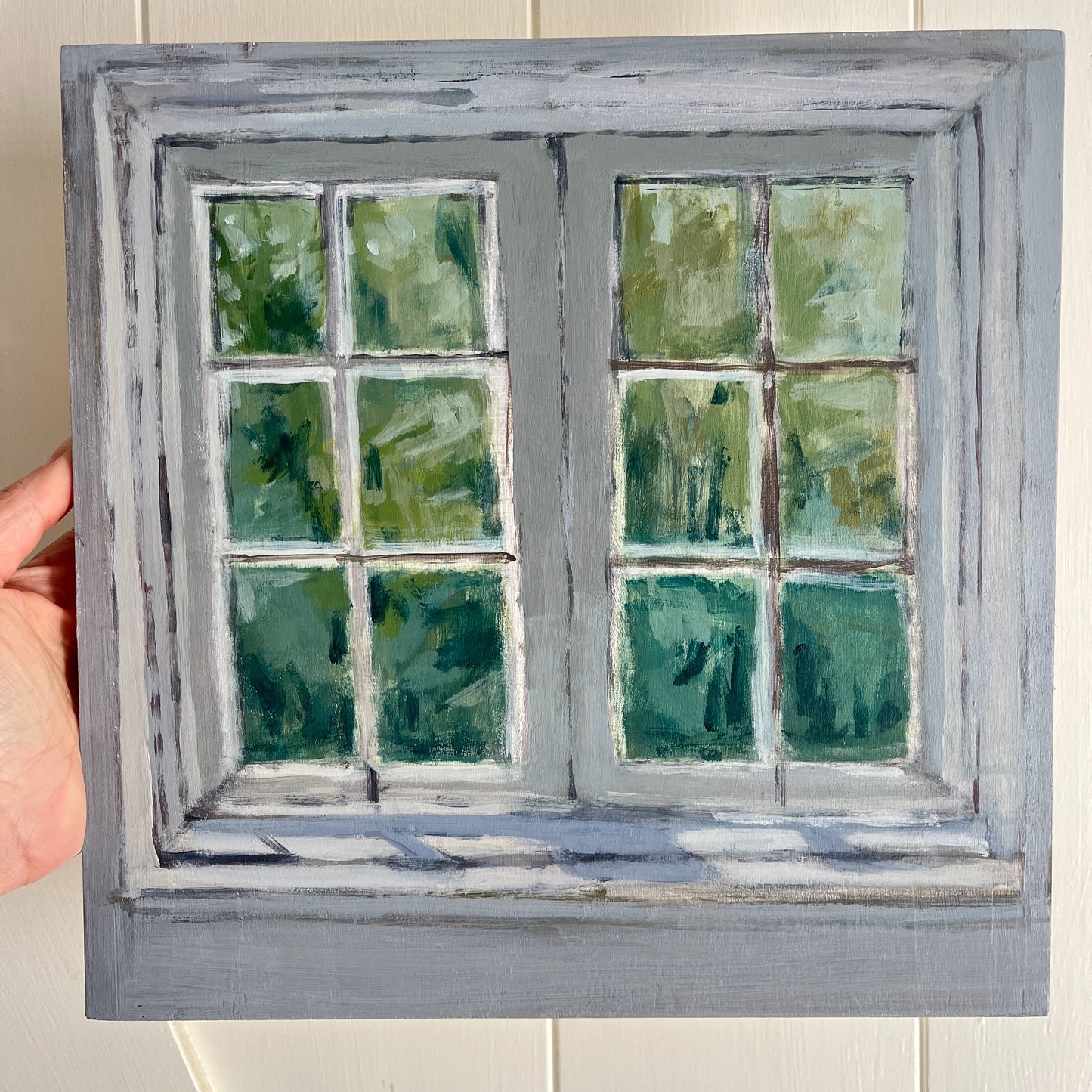 Spring Window, original landscape painting by Maggie Stickney