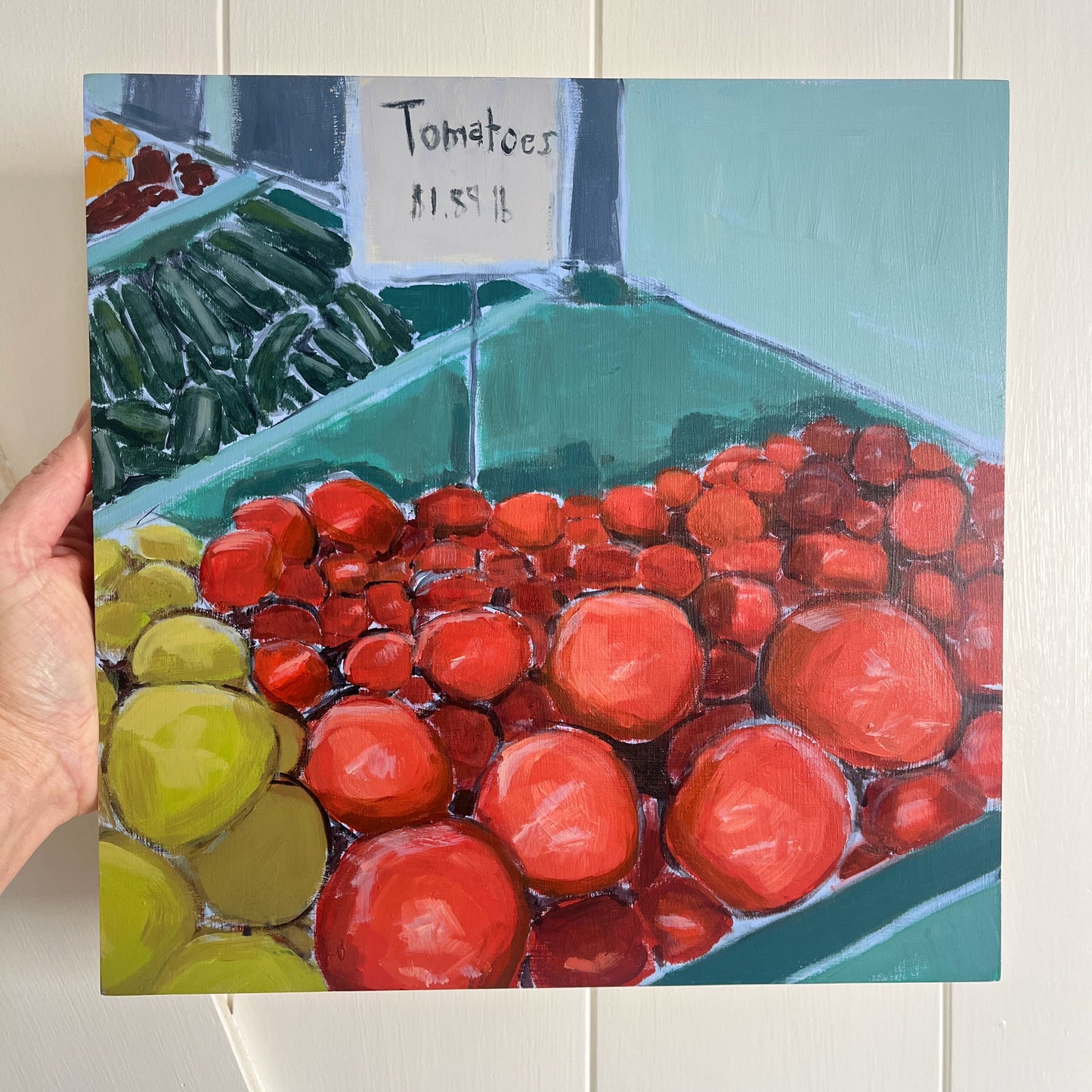 Do We Need Tomatoes, original painting by Maggie Stickney
