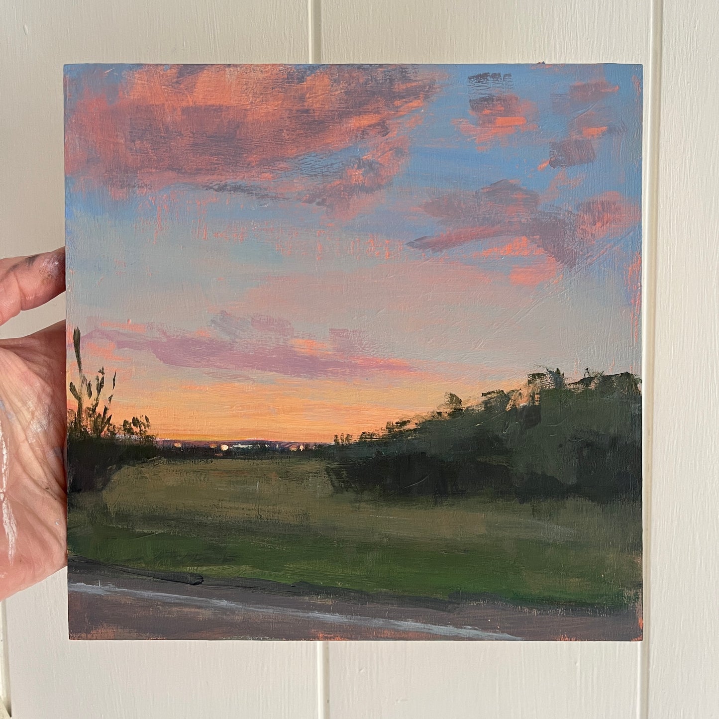 Summer Drive no 1, original landscape painting by Maggie Stickney
