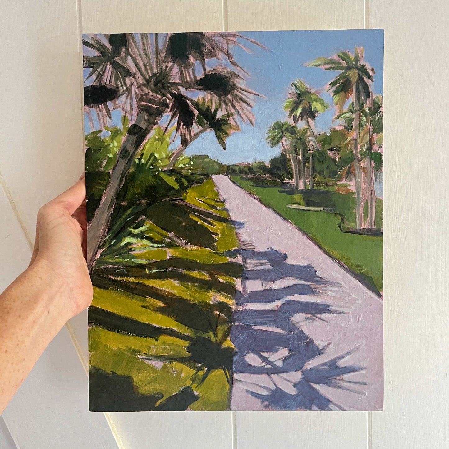 Beach Road, original landscape painting by Maggie Stickney