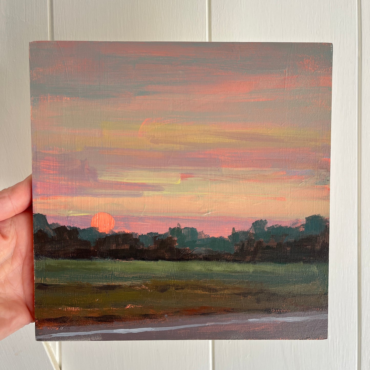 Snapshot no 4, original landscape painting by Maggie Stickney