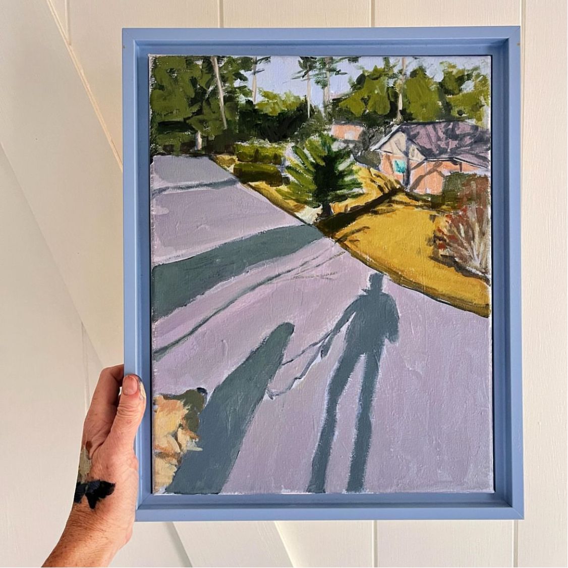 Morning Walk no 3 (winter), original painting by Maggie Stickney
