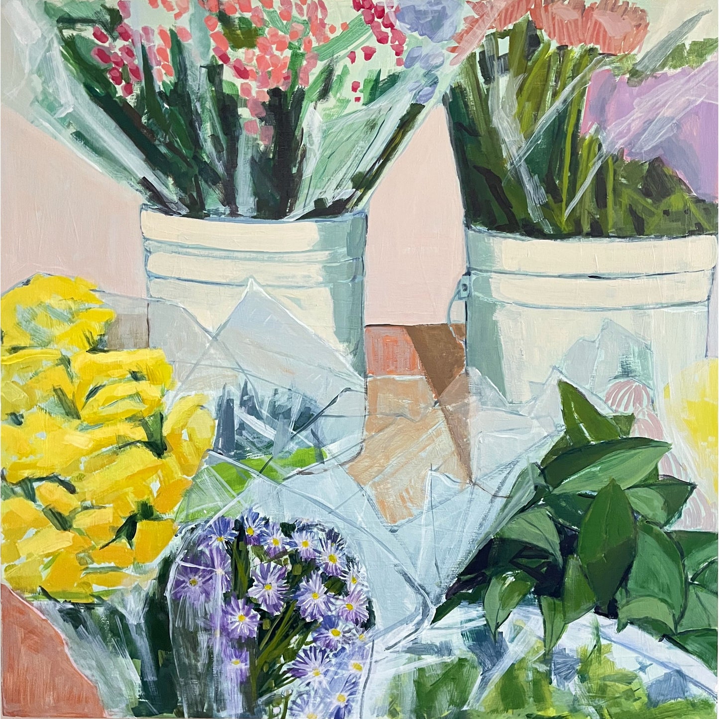 Market Blooms, original painting by Maggie Stickney