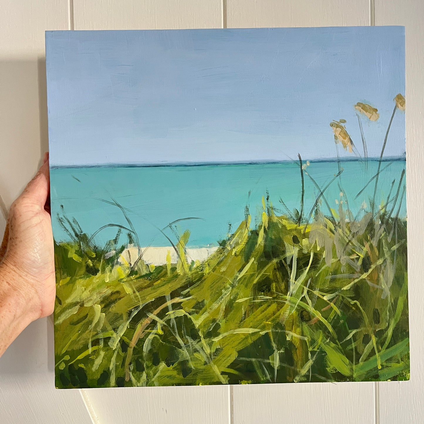 Sand Dunes no 1, original landscape painting by Maggie Stickney