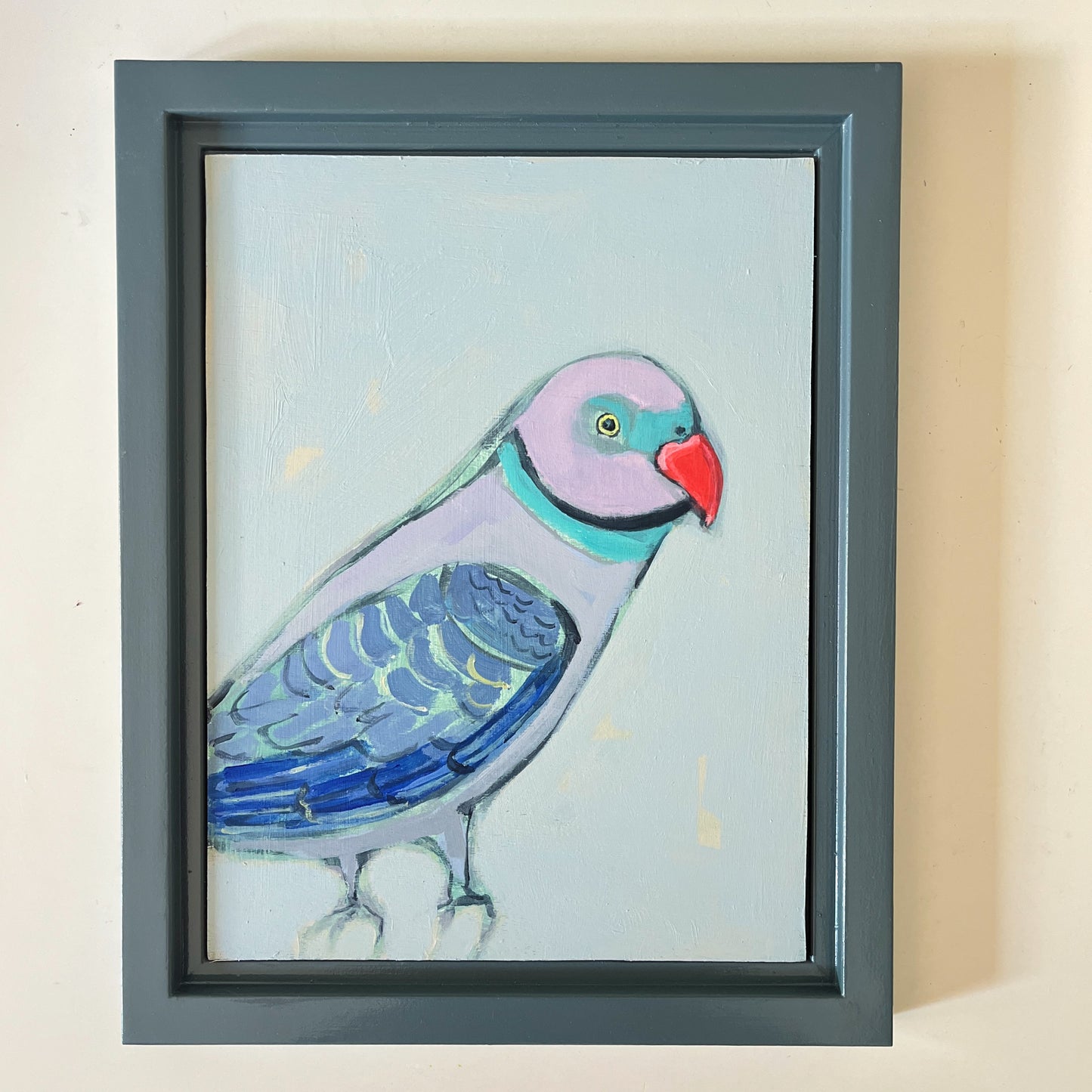Parakeet no 2, original painting by Maggie Stickney