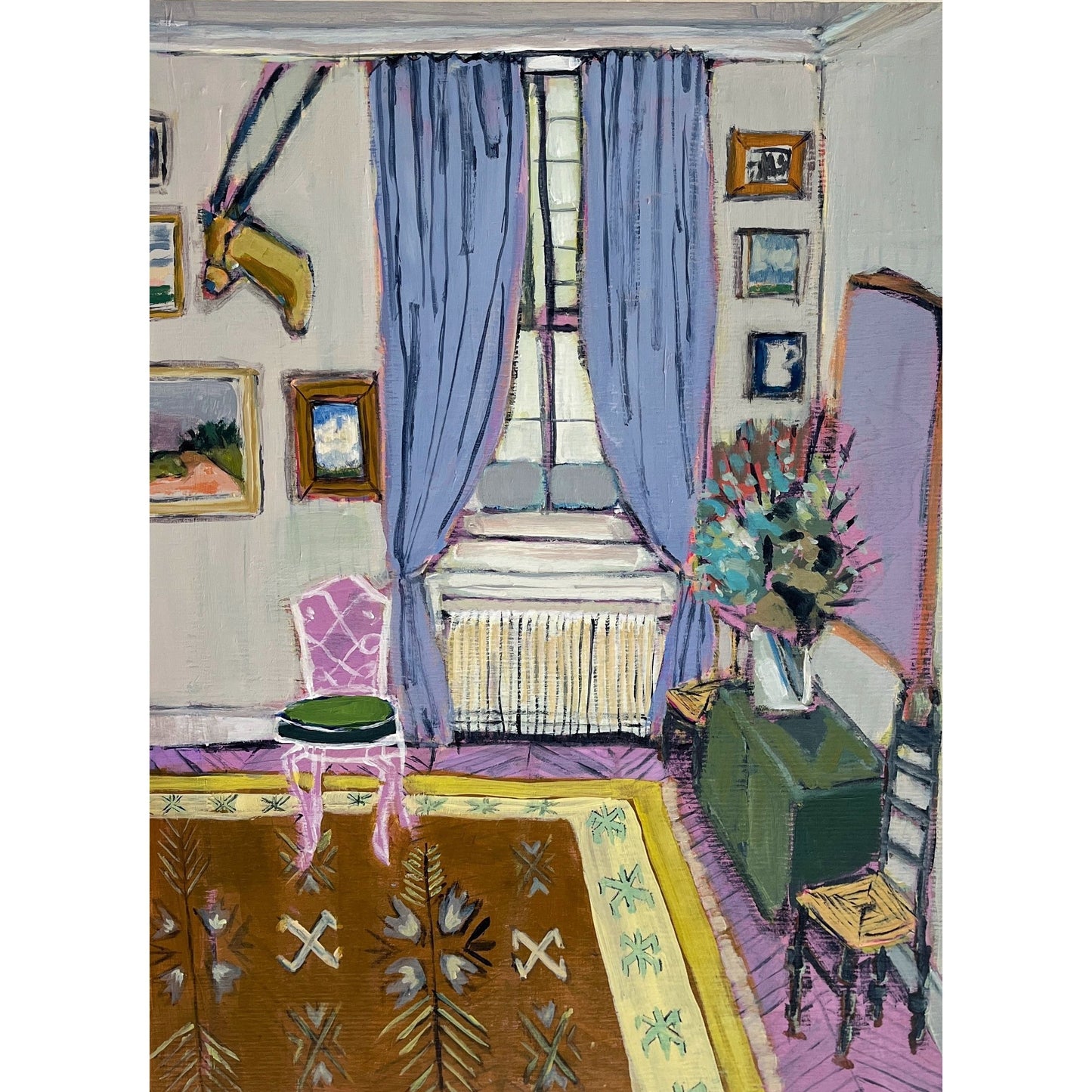 Periwinkle Drapes Print, fine art print by Maggie Stickney
