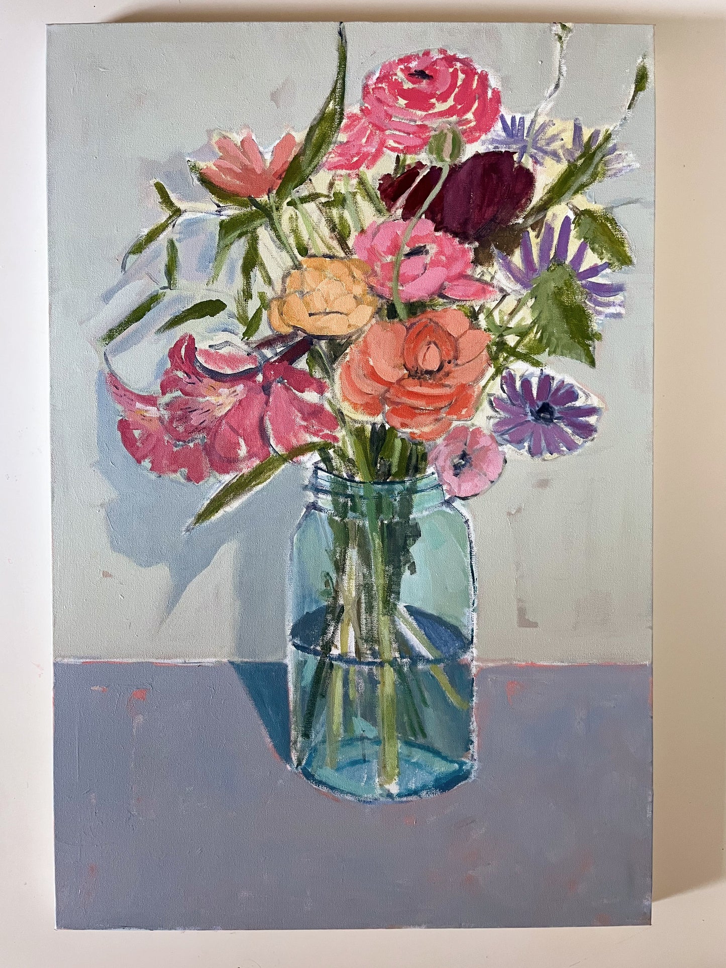 Birthday Bouquet no 2, original still life painting by Maggie Stickney