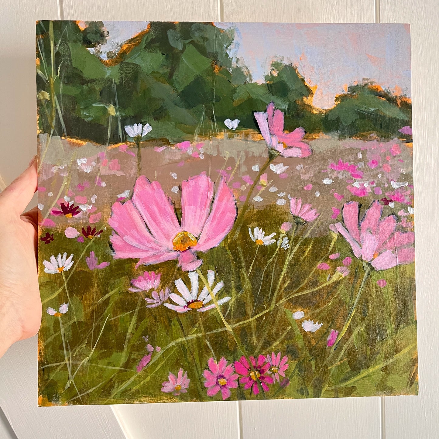 Wildflowers no 5, original landscape painting by Maggie Stickney