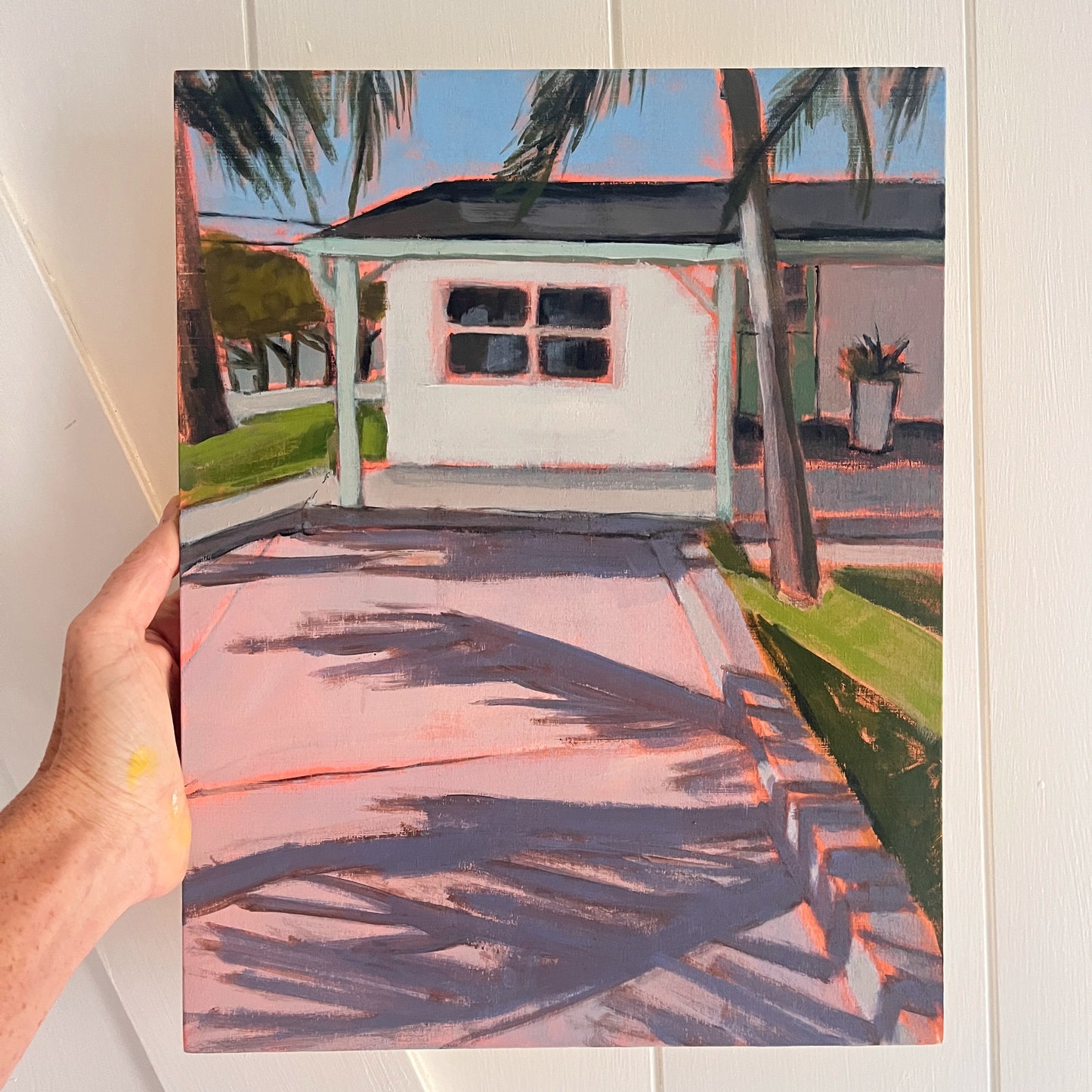 Lunchtime, original landscape painting by Maggie Stickney
