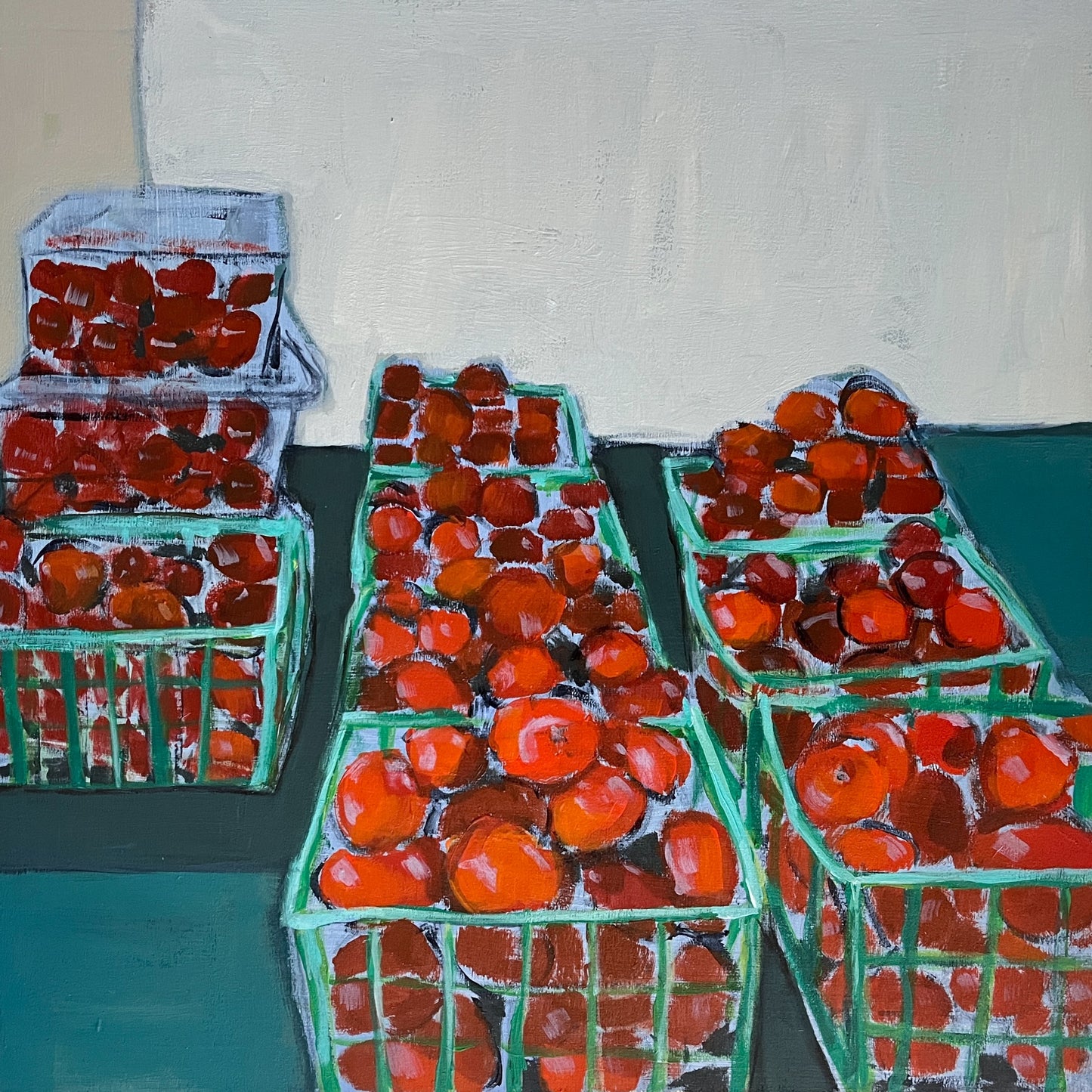 Cherry Baby, original painting by Maggie Stickney