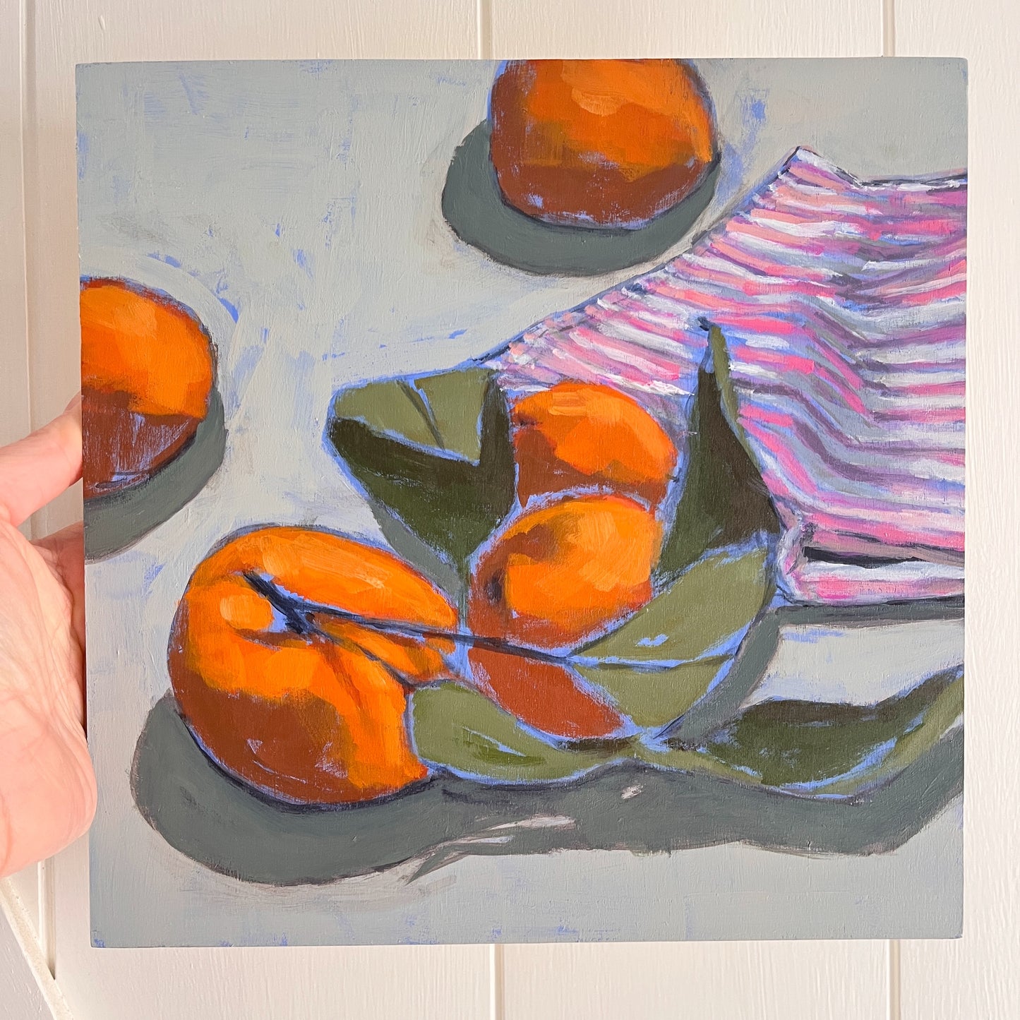 Pink Napkin, original still life painting by Maggie Stickney