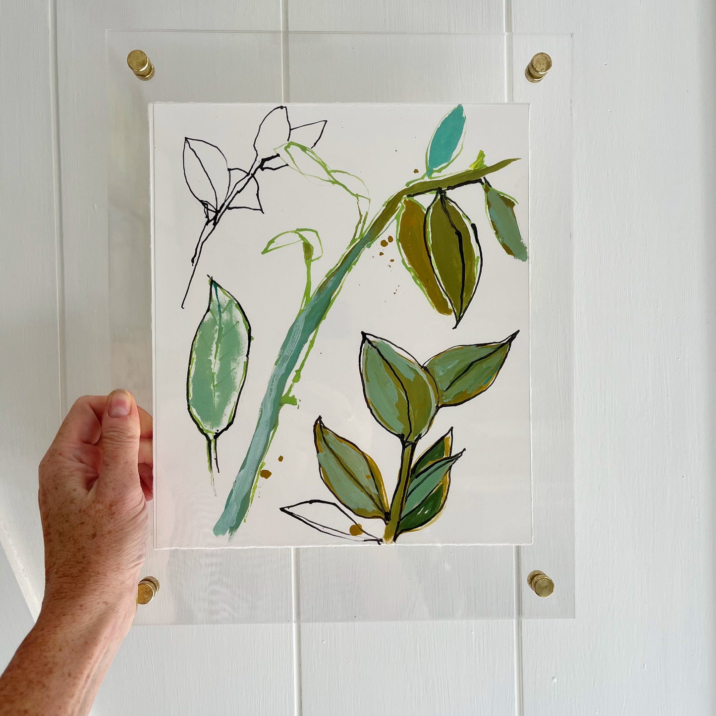 Zigzag Study, original painting by Maggie Stickney