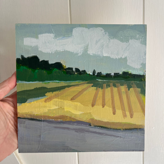 Summer Field no 1, original landscape painting by Maggie Stickney
