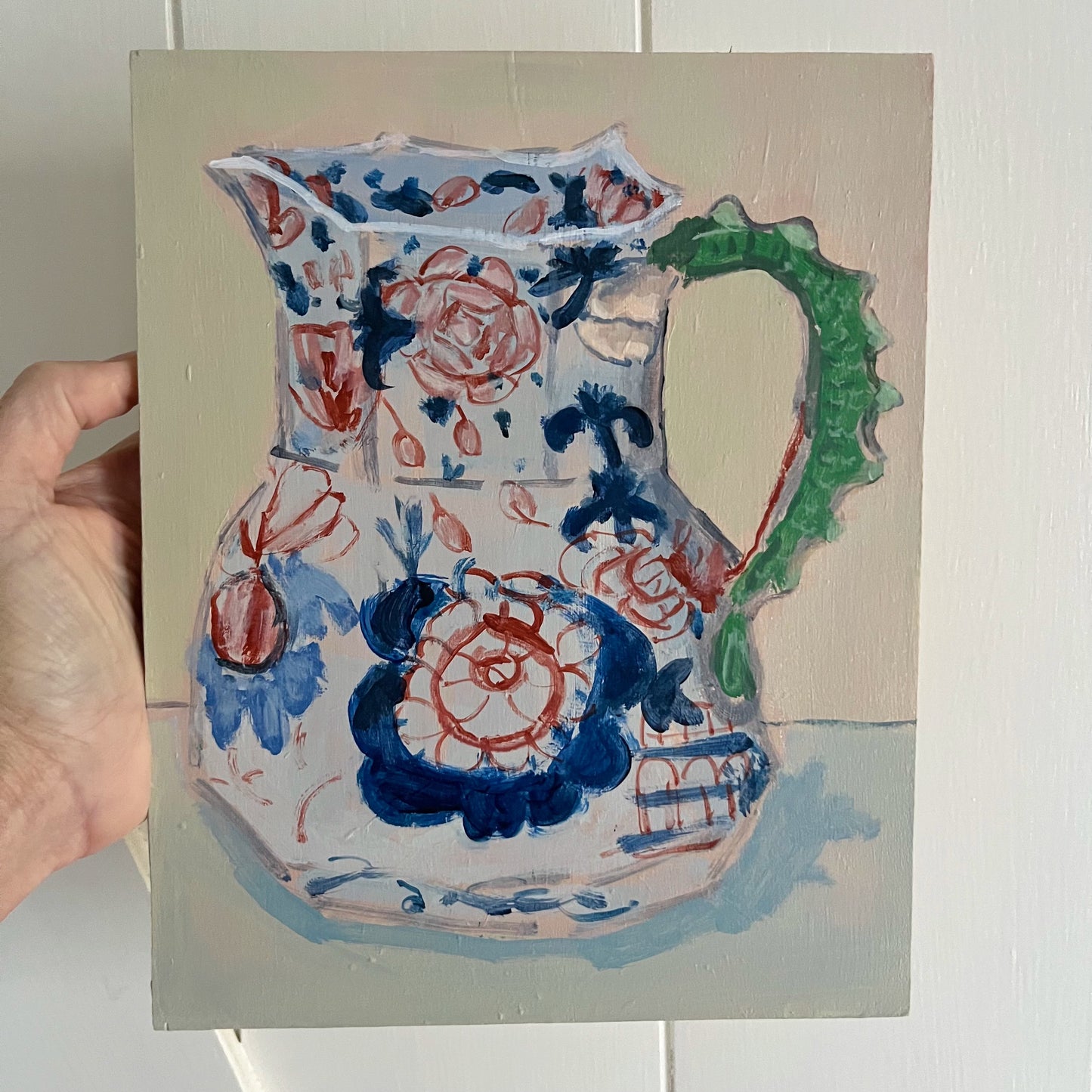 Welsh Jug, original landscape painting by Maggie Stickney