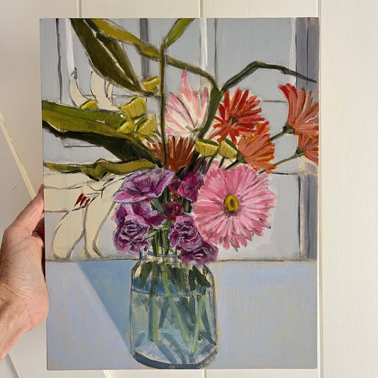 Summer Bouquet no 1, original still life painting by Maggie Stickney