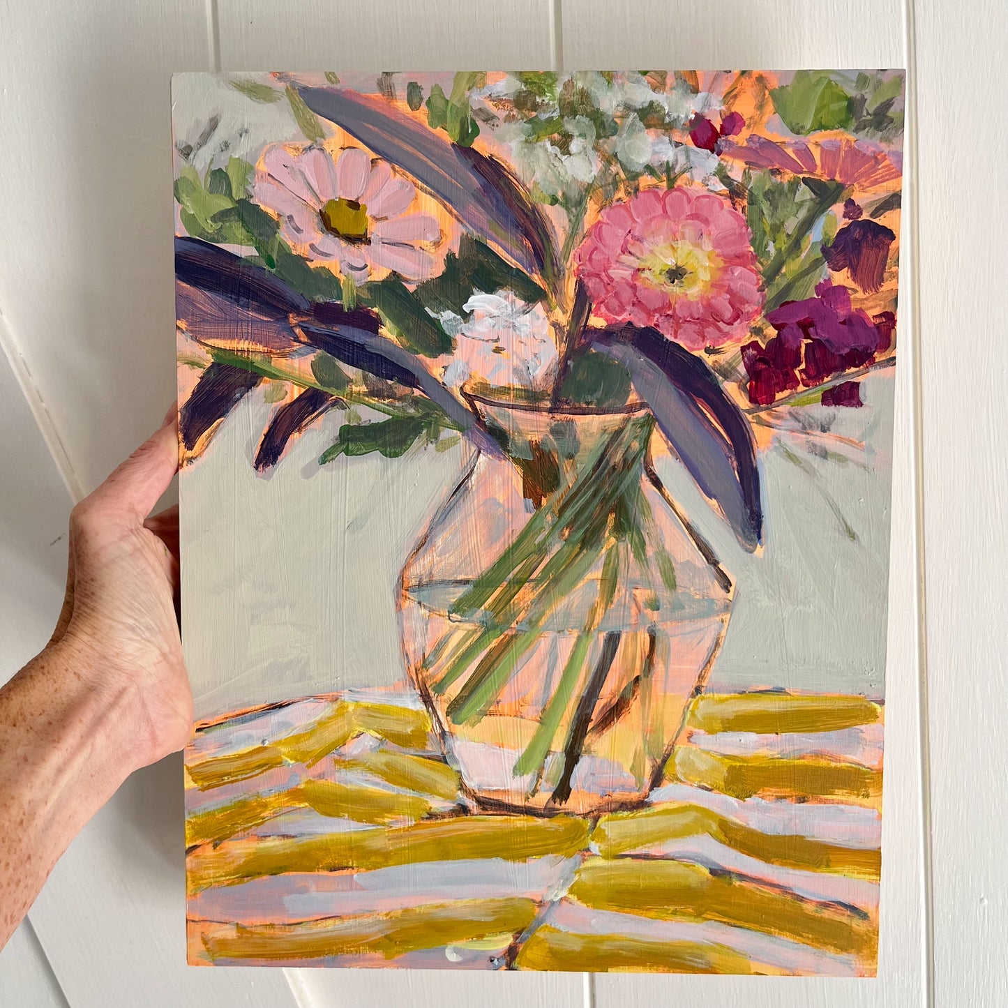 Spring Bouquet no 30, original still life painting by Maggie Stickney