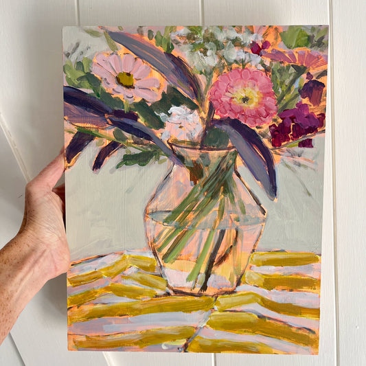 Spring Bouquet no 30, original still life painting by Maggie Stickney