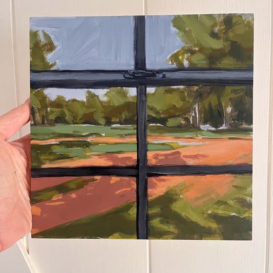 Window no 3, original landscape painting by Maggie Stickney