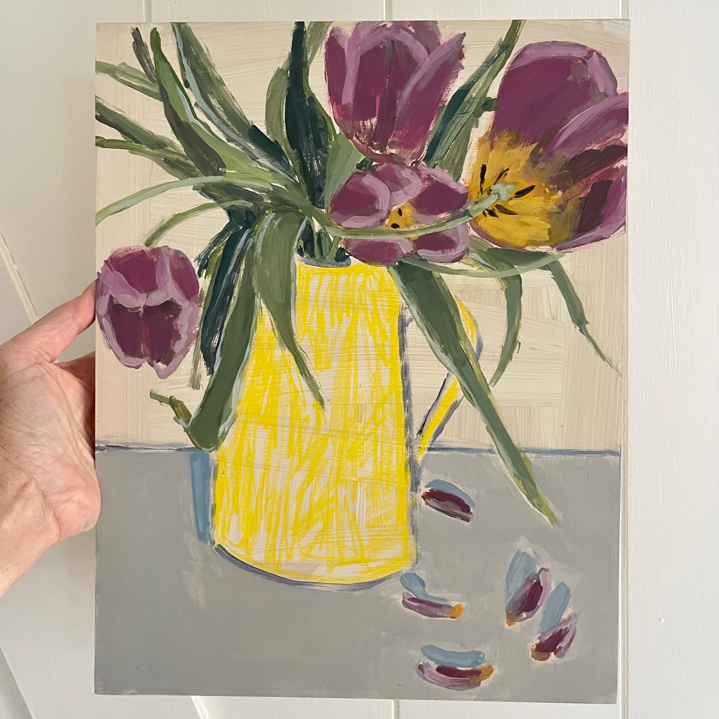 Tulip Sketch no 2, original painting by Maggie Stickney