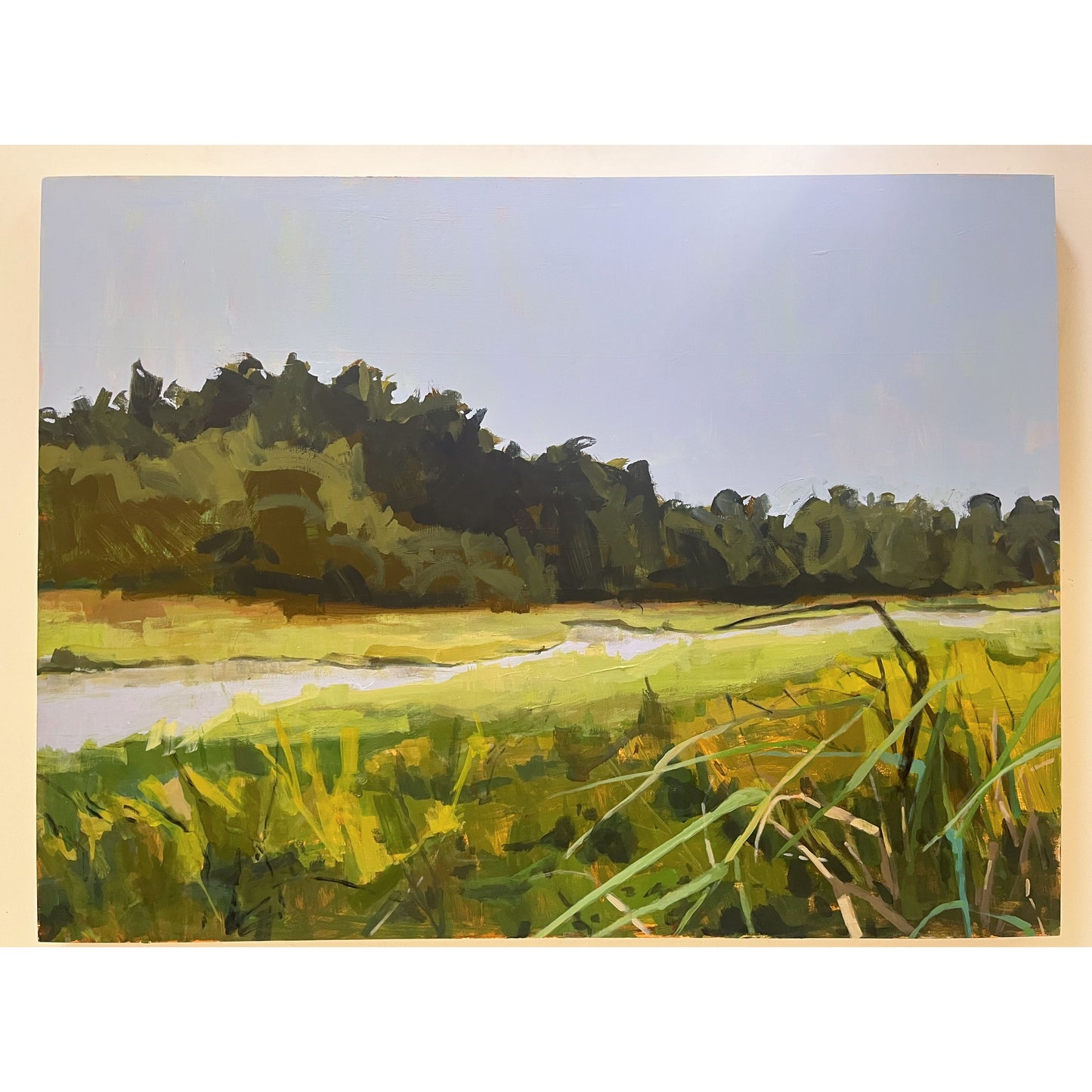 Fall Marsh no 4, original landscape painting by Maggie Stickney