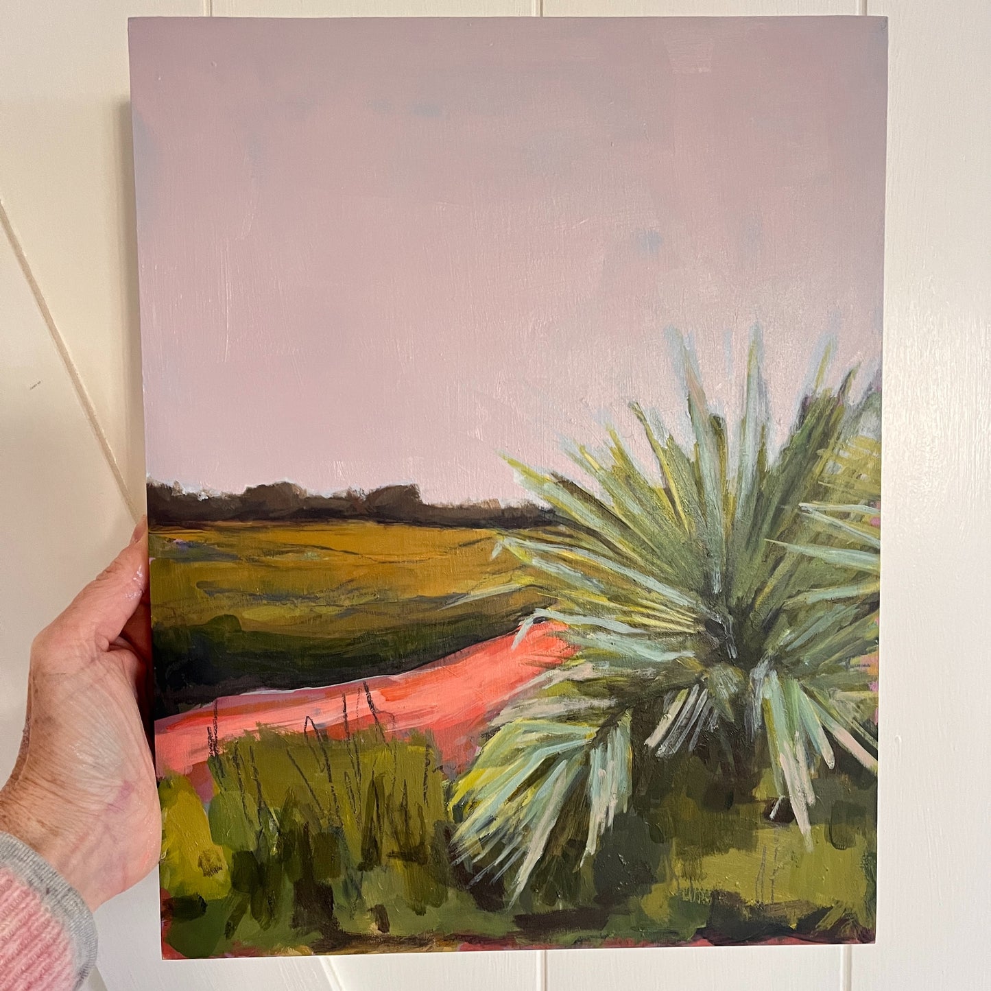 Saw Palmetto, original landscape painting by Maggie Stickney