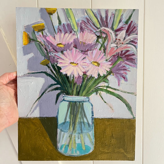 Spring Bouquet no 1, original still life painting by Maggie Stickney
