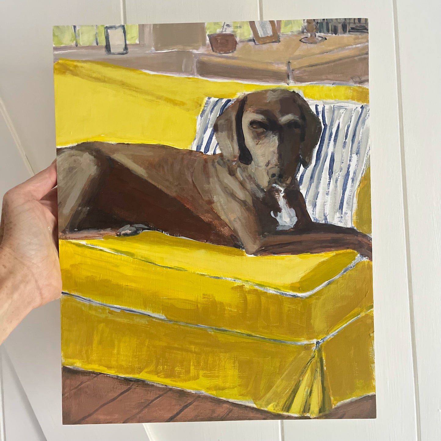 Yellow Sofa, original painting by Maggie Stickney
