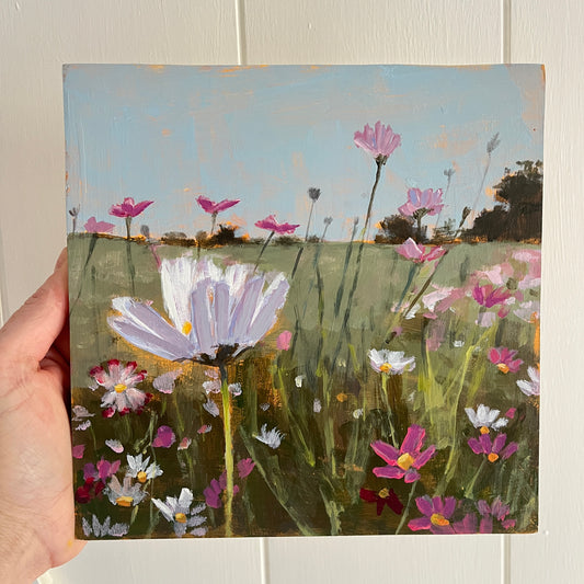 Wildflowers no 4, original landscape painting by Maggie Stickney