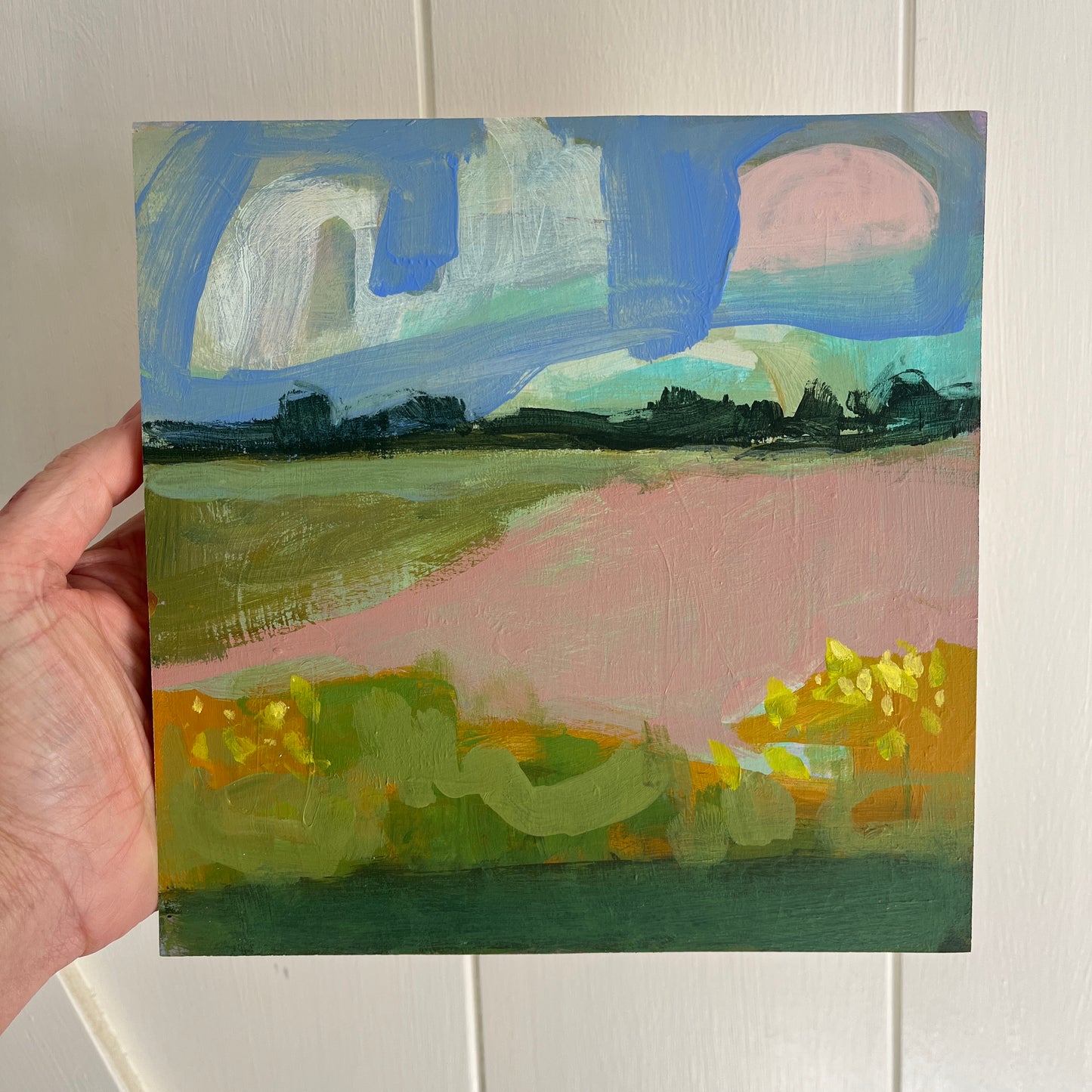 Summer Field no 2, original landscape painting by Maggie Stickney
