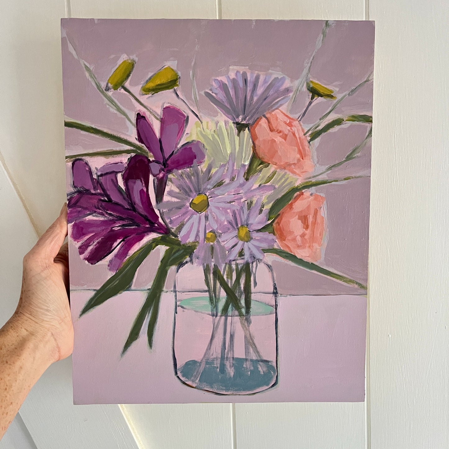 Fall Blooms no 3, original painting by Maggie Stickney