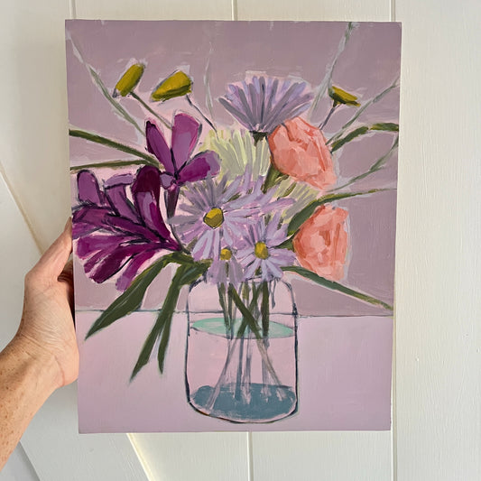 Fall Blooms no 3, original painting by Maggie Stickney