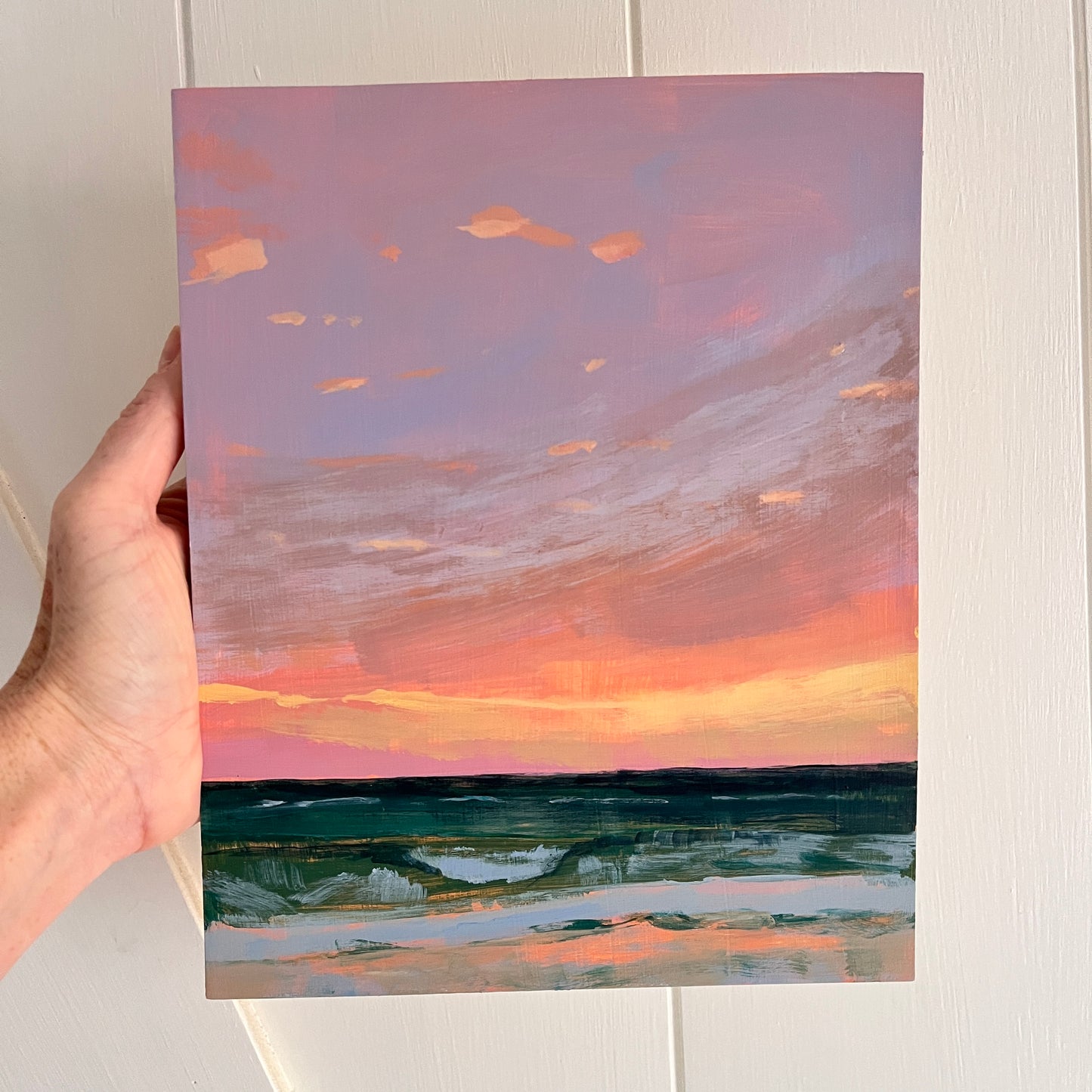 Ocean Light Study no 13, original landscape painting by Maggie Stickney