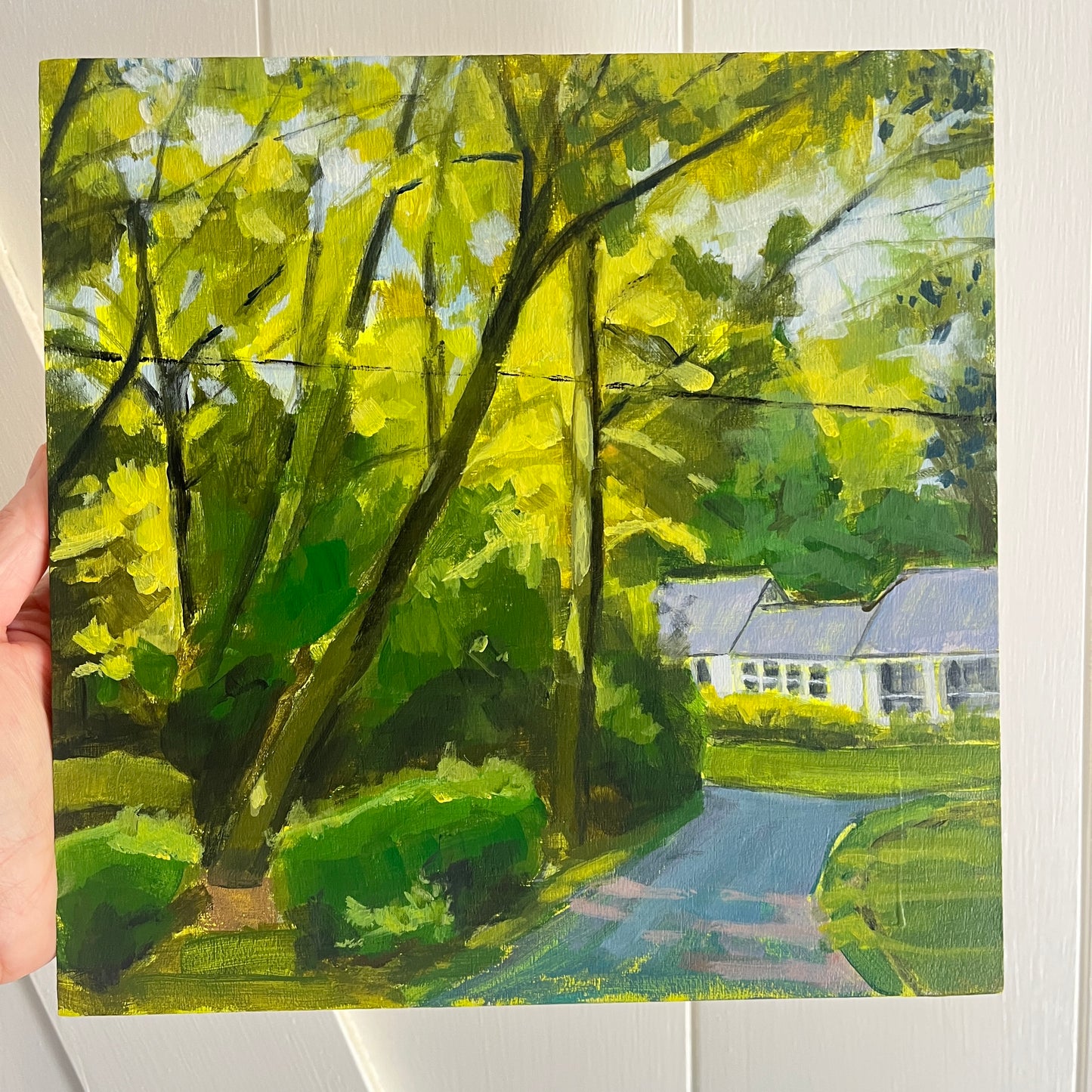 Morning Walk no 6, original landscape painting by Maggie Stickney