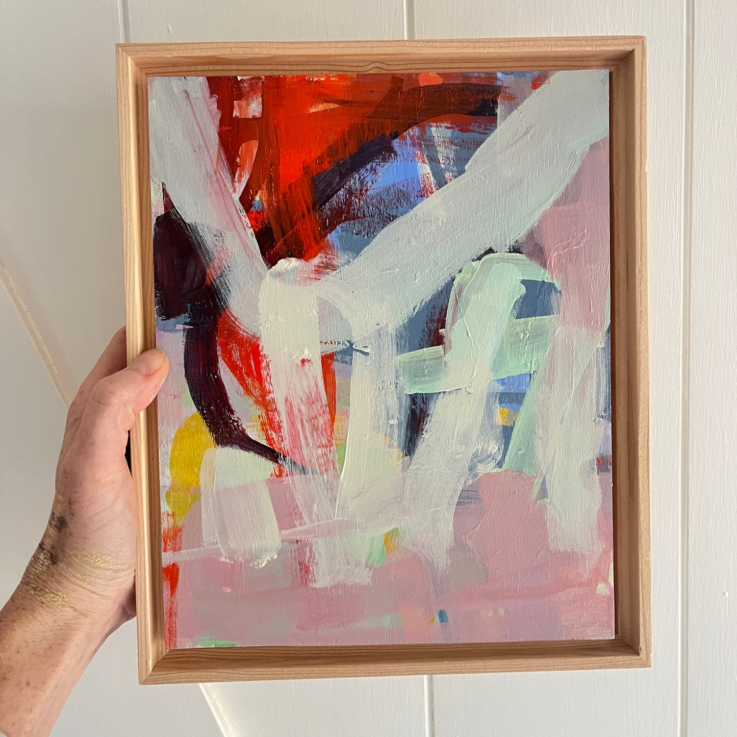 Upside Down, original abstract painting by Maggie Stickney