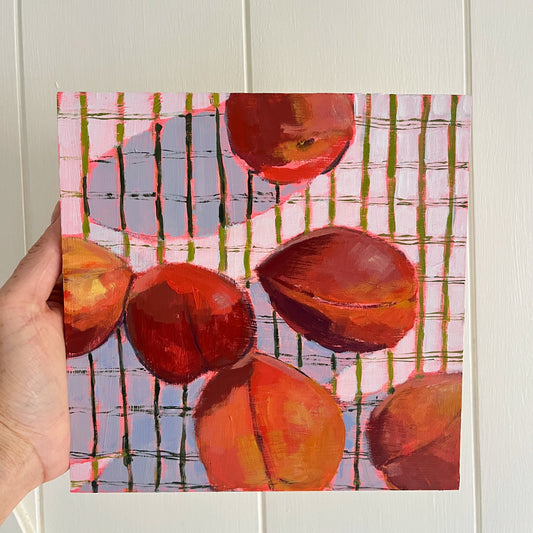 Peaches no 1, original painting by Maggie Stickney