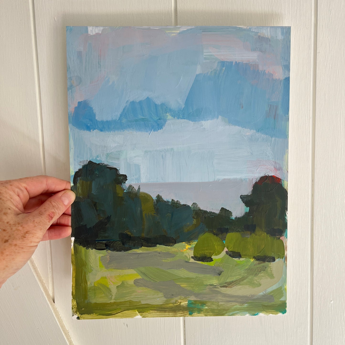 Summer Sunset no 6, original night painting by Maggie Stickney