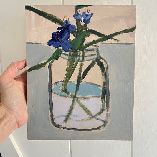 Mini Spiderwort, original painting by Maggie Stickney