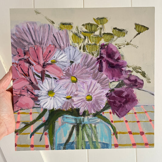 Spring Bouquet no 5, original still life painting by Maggie Stickney