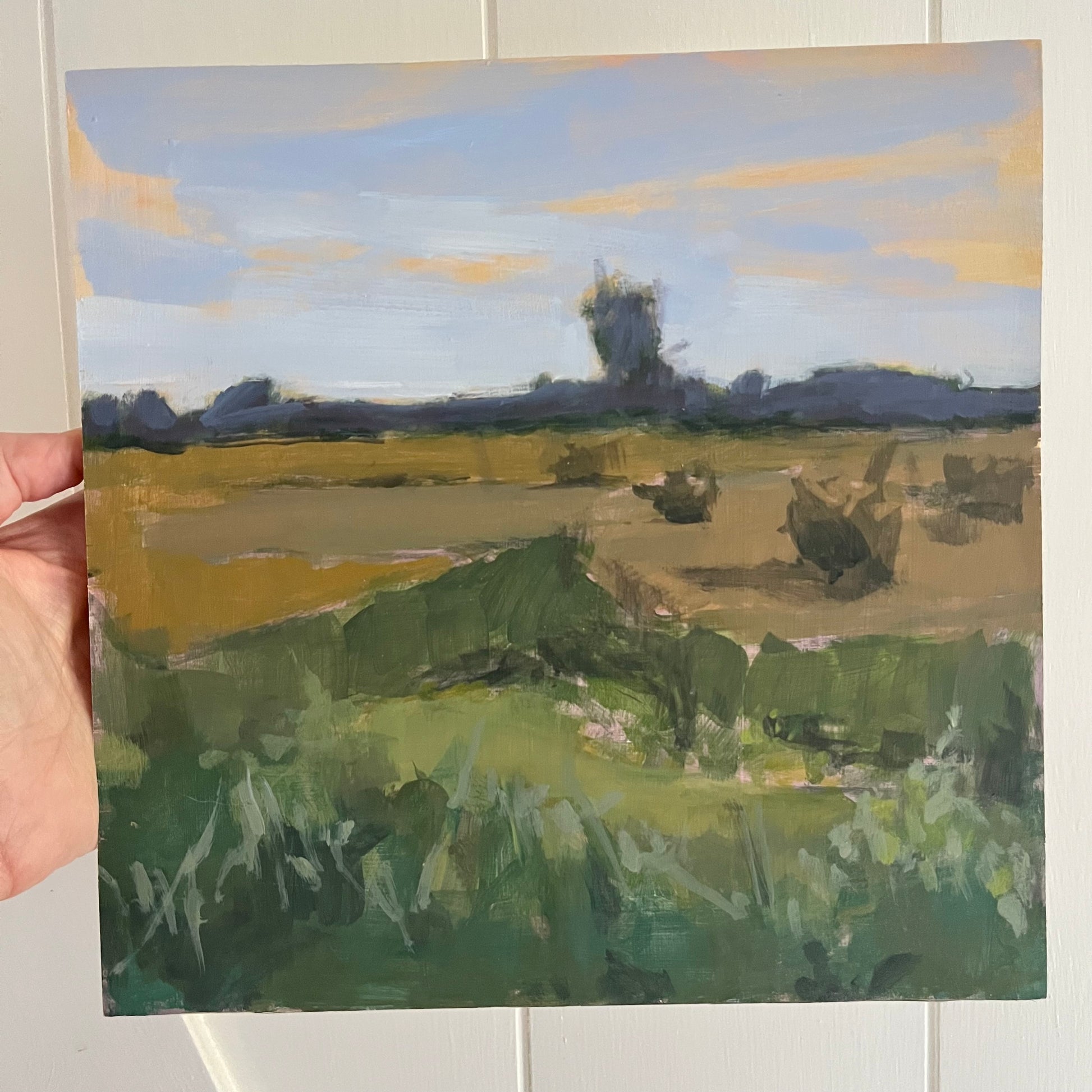 Summer Sunset no 9, original night painting by Maggie Stickney