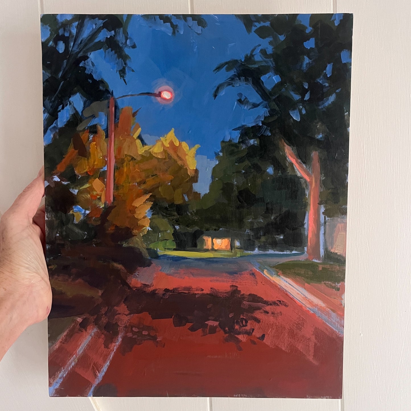 Sunday 7:32 ( September 7th), original night painting by Maggie Stickney