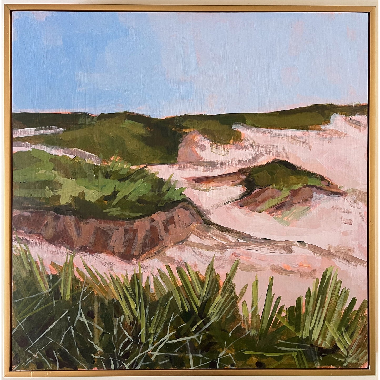 Fort Morgan Dunes no 2, original landscape painting by Maggie Stickney