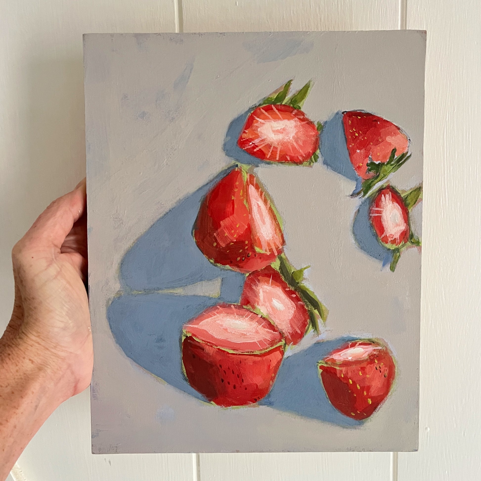 Strawberries, original painting by Maggie Stickney