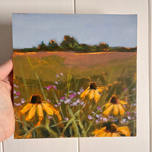 Wildflowers no 6, original landscape painting by Maggie Stickney