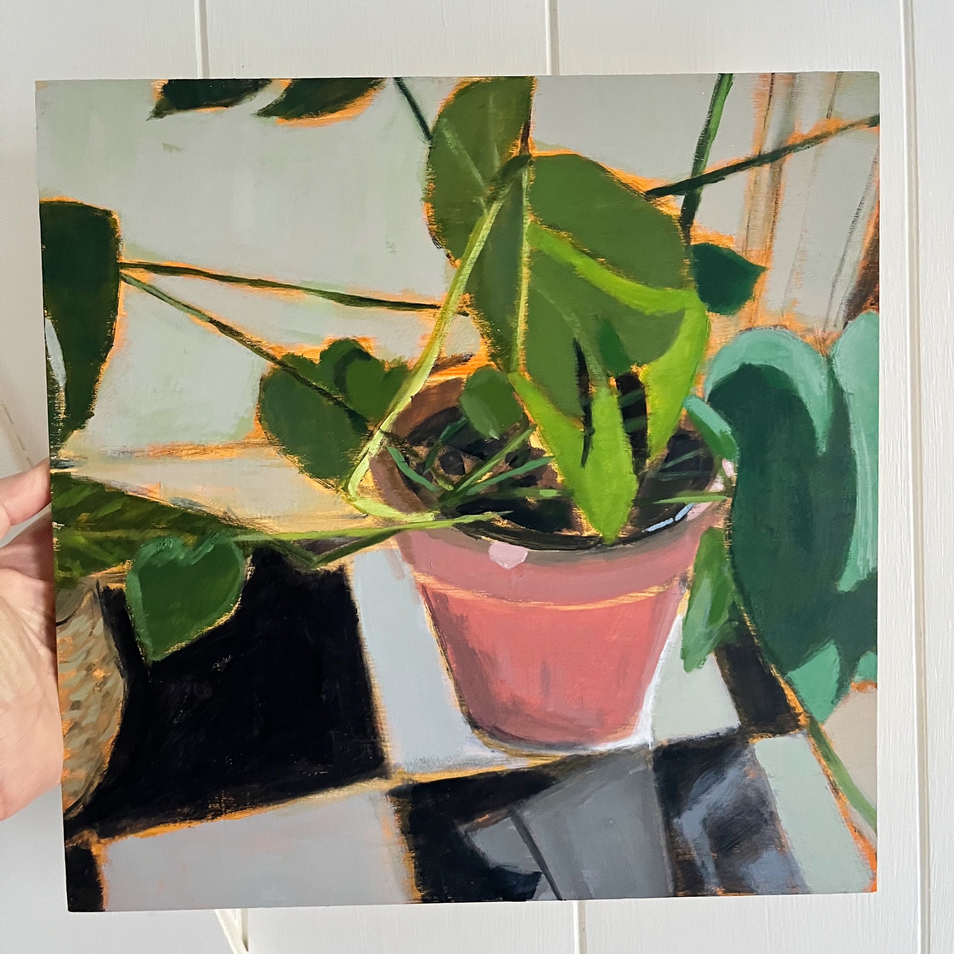 Monstera no 4, original painting by Maggie Stickney