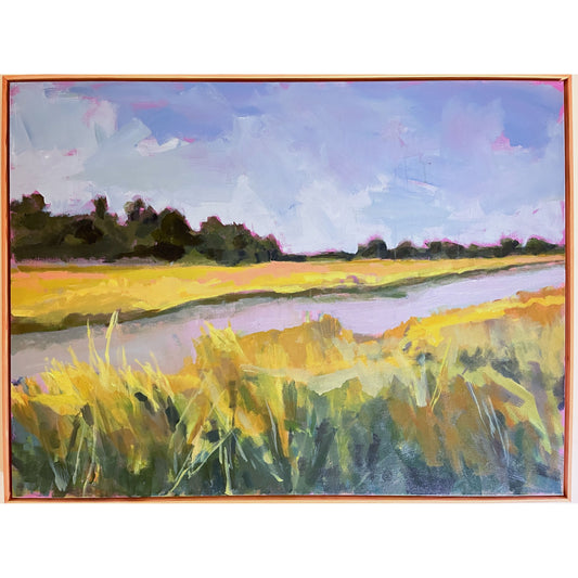 Fall Marsh no 3, original landscape painting by Maggie Stickney
