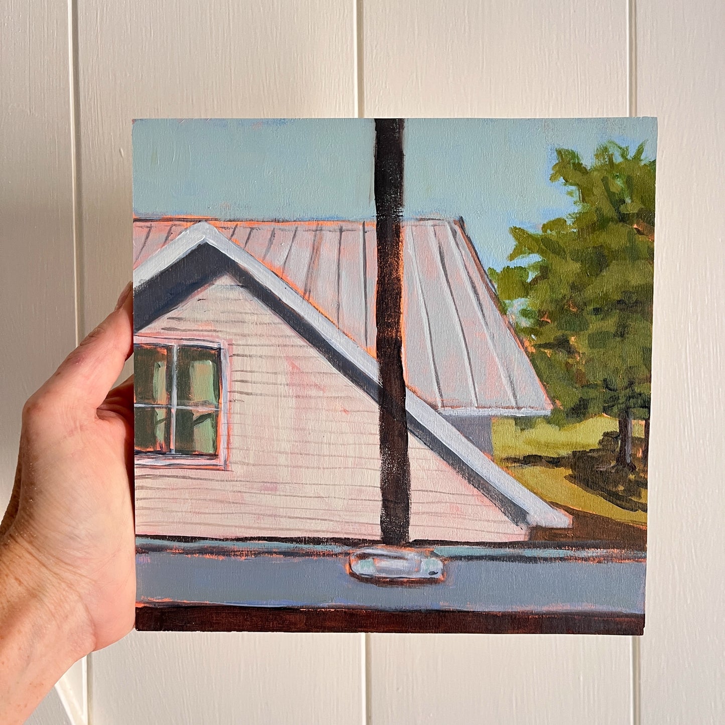 Window no 1, original landscape painting by Maggie Stickney