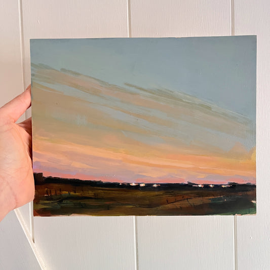 Fading Light, original landscape painting by Maggie Stickney