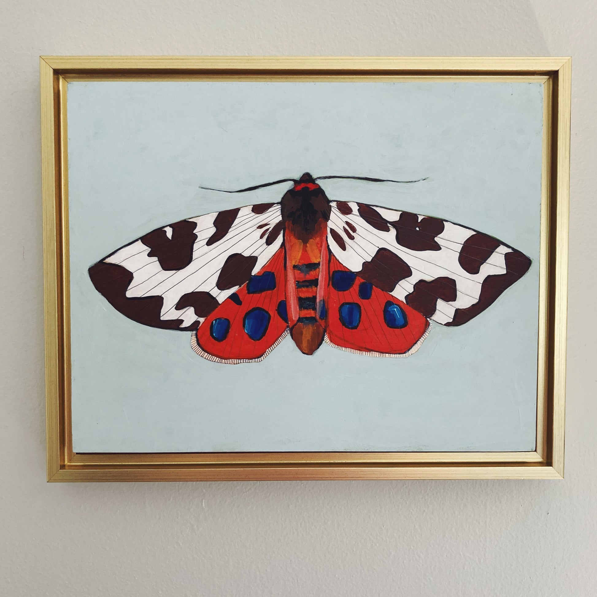 Tiger Moth, original animal painting by Maggie Stickney