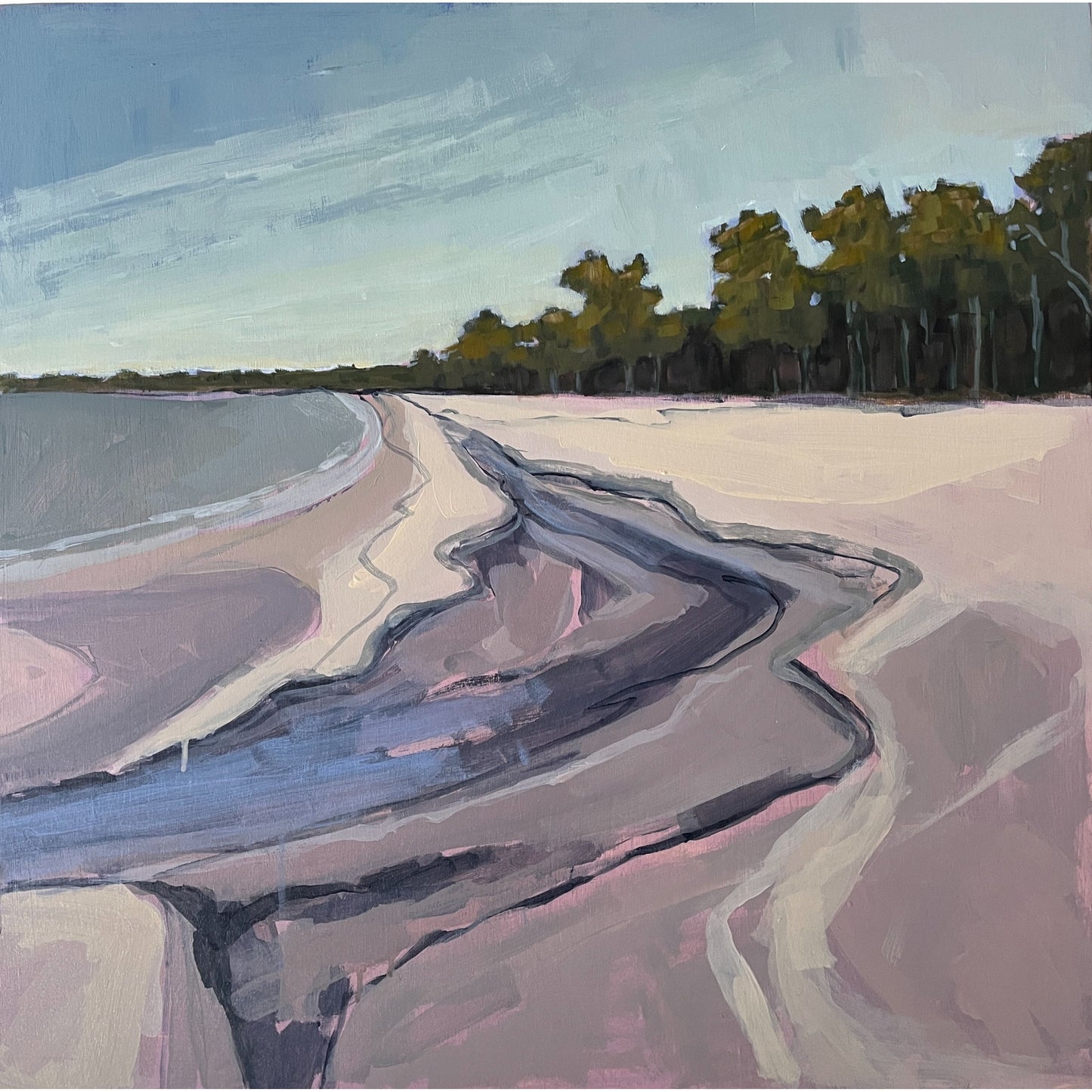 Tide Pool, original landscape painting by Maggie Stickney